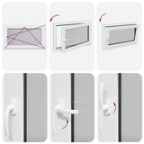 Basement Window "RISOR" 100x60 cm Tilt&Turn DIN Right Anthracite 4108451