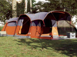 Family Tent Tunnel 8-Person Grey and Orange Waterproof 94787