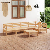 ZNTS 6 Piece Garden Lounge Set Solid Pinewood 3082702