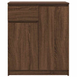 Sideboard with Drawer Brown Oak 71x35x84 cm Engineered Wood 861595
