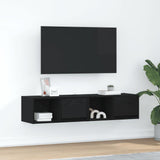 TV Cabinets 2 pcs Black Oak 60x31x25.5 cm Engineered Wood 861439