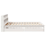 Bookcase Bed without Mattress White 140x200 cm Solid Wood Pine 3309810