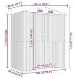 Garden Shed Green 192x108x223 cm Galvanised Steel 319267