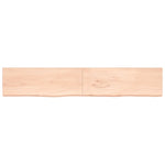 ZNTS Wall Shelf 220x40x cm Untreated Solid Wood Oak 363614