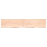 ZNTS Wall Shelf 220x40x cm Untreated Solid Wood Oak 363614