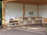 Outdoor Kitchen Cabinet MEPPEL 4 pcs Natural Douglas 3443799