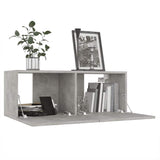 7 Piece TV Cabinet Set Concrete Grey Engineered Wood 3079092