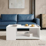 Coffee Table White 90 x 50 x 33 cm Engineered Wood 8000994