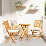 Garden Bistro Set 3 pcs Brown Solid Acacia Wood 42000948