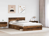 Bed Frame with Headboard Old Wood 120 x 190 cm Solid Pine Wood 3410634