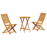 Folding Bistro Set Folding 3 pcs Brown Solid Acacia Wood 3375688