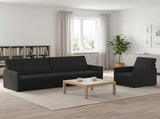 Sofa Set 2 pcs Black Fabric 3433178