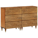 Side Cabinets 2 pcs 60x33x75 cm Solid Wood Mango 3206309