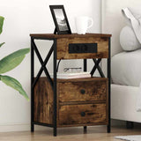 Bedside Cabinet Smoked Oak 40 x 31 x 60 cm Engineered Wood 859464