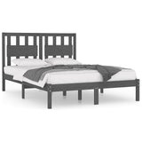 3103955 Bed Frame without Mattress Grey Solid Wood 200x200 cm