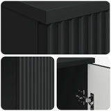 Desk with Shelf Black 142.5 x 50 x 75 cm Engineered Wood 3414595