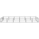 Dog Kennel Black 12 m Steel 3082113