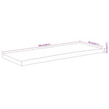 Table Top 100x40x3.8 cm Rectangular Solid Wood Acacia Live Edge 370300