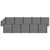Fence Set 1830 x 186 cm WPC and Aluminium Grey 3429411