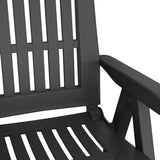 Reclining Folding Chairs 2 pcs Anthracite PP 364712