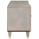 TV Cabinet with Drawer Grey 105 x 33 x 46 cm Solid Mango Wood 4018786