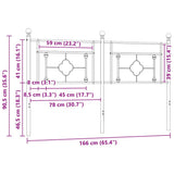 Metal Replace Headboard White 160 cm 374423