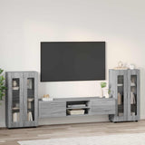 TV Cabinet Set FLORIN 3 pcs Grey Sonoma Engineered Wood 3397940