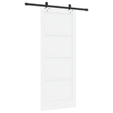 Sliding Door ORKDAL 86 x 211 cm Engineered Wood White and Black 3450194