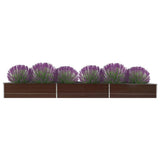 47066 Garden Raised Bed Galvanised Steel 480x80x45 cm Brown