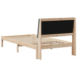 Bed Frame with Headboard Brown 100 x 200 cm Solid Pine Wood 878910