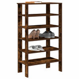 Shoe Rack Smoked Oak 61x32x105 cm Engineered Wood 859864