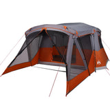 Camping Tent with Porch 4-Person Orange Waterproof 94538