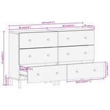 Side Cabinets 2 pcs 60x33x75 cm Solid Wood Mango 3206287