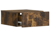 Wall-Mounted Bedside Cabinet 2 pcs Smoked Oak 33 x 34.5 x 20 cm 898436