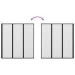 Shower Bath Screen Wall 141 x 132 cm 3 Panels Foldable 140785