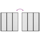 Shower Bath Screen Wall 141 x 132 cm 3 Panels Foldable 140785