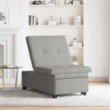 Sofa Bed Light Grey 194 x 67 x 82 cm Microfiber 42008608