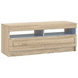 5 Piece LED TV Cabinet Sonoma Oak Engineered Wood 3417001