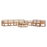 Outdoor Sofa Set 8 pcs Natural Solid Acacia Wood 3367297