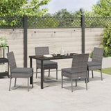 Garden Dining Set 5 pcs Grey Powder-Coated Steel 3379228