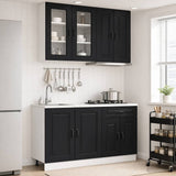 Kitchen Unit KALMAR 4 pcs Black Engineered Wood 3438296