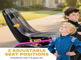 Kids Pedal Go Kart with Adjustable Seat, EVA Tyres, Manual Clutch, Brake, Go Kart for Kids 3-8 T3398P422451