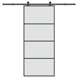 Sliding Door with Hardware Set 90x205 cm ESG Glass&Aluminium 3332872