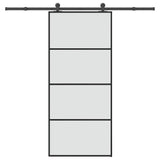 Sliding Door with Hardware Set 90x205 cm ESG Glass&Aluminium 3332872