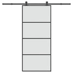 Sliding Door with Hardware Set 90x205 cm ESG Glass&Aluminium 3332872