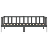 Day Bed without Mattress Grey Solid Wood Pine 90x200cm 806942