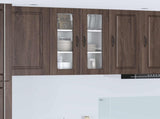 Wall Glass Cabinet PORTO Brown Oak 60 x 31 x 80 cm 885442