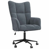 Relaxing Chair with Wheels Dark Grey Velvet 42022460
