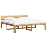 Double Bed Frame with Headboard ROSTOCK White 200 x 200 cm 3405472