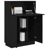 Desk with Door Black Oak 71.5 x 31.5 x 106.5 cm Engineered Wood 869483